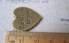 Accessories - 10 Pcs Of Antique Bronze  Heart Lace Edge Charms 24x24mm A4692