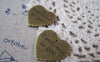 Accessories - 10 Pcs Of Antique Bronze  Heart Lace Edge Charms 24x24mm A4692