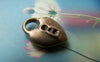 Accessories - 10 Pcs Of Antique Bronze Heart Lock Charms 13x17.5mm A2081