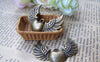 Accessories - 10 Pcs Of Antique Bronze Heart Wing Angel Charms 27x36mm A653