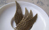 Accessories - 10 Pcs Of Antique Bronze Huge Feather Wing Charms Pendants 16x48mm A2827
