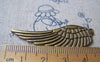 Accessories - 10 Pcs Of Antique Bronze Huge Feather Wing Charms Pendants 16x48mm A2827