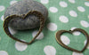 Accessories - 10 Pcs Of Antique Bronze Huge Filigree Heart Charms 26x34mm A1506