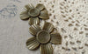 Accessories - 10 Pcs Of Antique Bronze Huge Flower Pendants Charms 34x35mm A6179