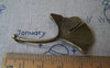 Accessories - 10 Pcs Of Antique Bronze Huge Gingko Gingkgo Leaf Connector Pendants 32x42mm A592