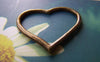 Accessories - 10 Pcs Of Antique Bronze Huge Heart Frame Charms 22x28mm A1502