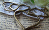 Accessories - 10 Pcs Of Antique Bronze Huge Heart Frame Charms 22x28mm A1502