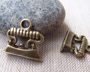 Accessories - 10 Pcs Of Antique Bronze IRON Charms 16x17mm A1635