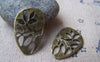 Accessories - 10 Pcs Of Antique Bronze Irregular Tree Flower Charms Connector 18x28mm A463