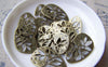Accessories - 10 Pcs Of Antique Bronze Irregular Tree Flower Charms Connector 18x28mm A463