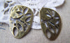 Accessories - 10 Pcs Of Antique Bronze Irregular Tree Flower Charms Connector 18x28mm A463
