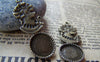 Accessories - 10 Pcs Of Antique Bronze Lady Round Base Settings Match 12mm Cabochon A3220