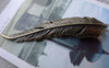 Accessories - 10 Pcs Of Antique Bronze Long Leaf Charms Pendants 11x62mm A7769