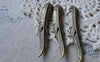 Accessories - 10 Pcs Of Antique Bronze Long Leaf Charms Pendants 11x62mm A7769