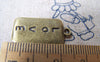 Accessories - 10 Pcs Of Antique Bronze Love Rectangular Charms Pendants 13x25mm A3002