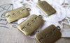 Accessories - 10 Pcs Of Antique Bronze Love Rectangular Charms Pendants 13x25mm A3002