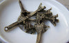 Accessories - 10 Pcs Of Antique Bronze Lovely 3D Textured Eiffel Tower Charms Pendants 10x27mm A1639