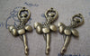 People, Profession & Hobby - 10 pcs Antique Bronze Ballerina Ballet Girl Dancer Charms 20x50mm A2955