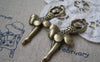 People, Profession & Hobby - 10 pcs Antique Bronze Ballerina Ballet Girl Dancer Charms 20x50mm A2955