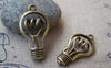 Accessories - 10 Pcs Of Antique Bronze Lovely Bulb Charms 18x29mm A676