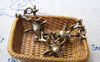 Accessories - 10 Pcs Of Antique Bronze Lovely Deer Head Charms 15x18mm A606