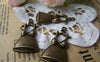 Accessories - 10 Pcs Of Antique Bronze Lovely Dress Charms  17x34mm A2481