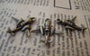 Accessories - 10 Pcs Of Antique Bronze Lovely Fighter Plane Charms 23mm A945