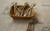 Accessories - 10 Pcs Of Antique Bronze Lovely Filigree Cat Charms 13x33mm A2668