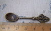 Accessories - 10 Pcs Of Antique Bronze Lovely Flower Spoon Charms 14x60mm A3061