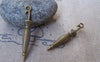 Accessories - 10 Pcs Of Antique Bronze Lovely Folded Umbrella Charms 6x35mm A3438