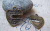 Accessories - 10 Pcs Of Antique Bronze Lovely Heart Charms 20mm A547