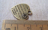 Accessories - 10 Pcs Of Antique Bronze Lovely Heart Charms Double Sided 20mm A541