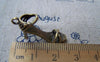 Accessories - 10 Pcs Of Antique Bronze Lovely High Heel Sandals Charms 16x28mm A3279