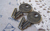Accessories - 10 Pcs Of Antique Bronze Lovely Key Charms 21x37mm A4951