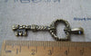 Accessories - 10 Pcs Of Antique Bronze Lovely Key Pendants Charms 18x52mm A2931