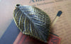 Accessories - 10 Pcs Of Antique Bronze Lovely Leaf Charms Pendants 20x35mm A321