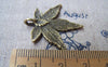 Accessories - 10 Pcs Of Antique Bronze Lovely Leaf Charms Pendants 31x31mm A3494
