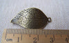 Accessories - 10 Pcs Of Antique Bronze Lovely Leaf Connectors Charms 15x30mm A312