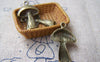 Accessories - 10 Pcs Of Antique Bronze Lovely Mushroom Charms 17x24mm A1814