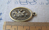 Accessories - 10 Pcs Of Antique Bronze Lovely Oval Pendant Charms 16x26mm A4385