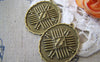 Accessories - 10 Pcs Of Antique Bronze Lovely Oval Pendant Charms 24x32mm A589