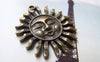 Accessories - 10 Pcs Of Antique Bronze Lovely Sun Face Charms 30mm A630