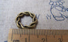 Accessories - 10 Pcs Of Antique Bronze Lovely Twisted Coiled Ring Connectors 15mm A304