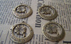 Accessories - 10 Pcs Of Antique Bronze Lucky Flower Ring Charms 25mm A1963