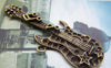 Accessories - 10 Pcs Of Antique Bronze Misic Note Heart Star Guitar Charms 20x54mm A3053