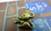 Accessories - 10 Pcs Of Antique Bronze Mouse Charms 17x20mm A5985