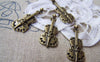 Accessories - 10 Pcs Of Antique Bronze Music Instruments Cello Violin Charms 11x28mm NO HOLE A1711