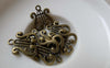Accessories - 10 Pcs Of Antique Bronze Musice Instrument Harp Charms  15x17mm A7036