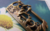 Accessories - 10 Pcs Of Antique Bronze No Way  Lock Pendants Charms  22x40mm A1674