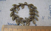 Accessories - 10 Pcs Of Antique Bronze Olive Leaf Wreath Charms Pendants 38x38mm A2238